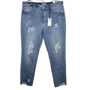 Dex Jeans Raw Hem Distressed Jeans - Women's Size 32